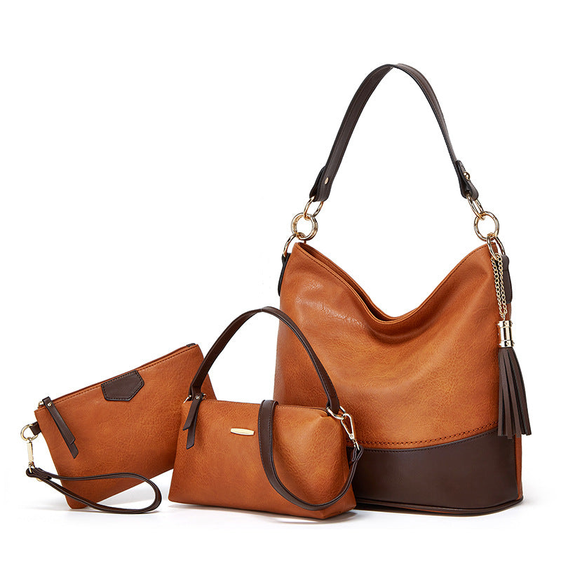 Wholesale PU Large Capacity Mother Bag Crossbody Bag Single Shoulder Bag Set